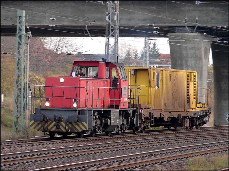 Mak G1204   Bettina  im Anflug auf den Hbf Stralsund.  (am 18.11.06) 