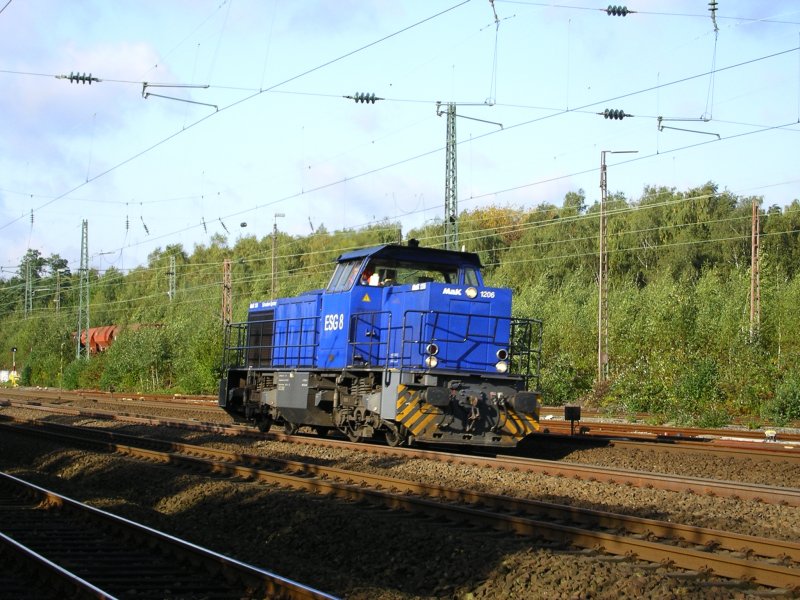 MaK G1206,ESG8, fhrt LZ nach Bochum Langendreer.(02.10.2008)