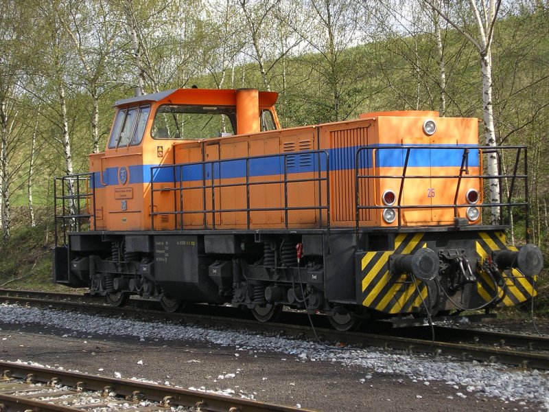 MaK, Wanner - Bochumer - Herner Eisenbahn mit der Nummer 25.(13.04.2008)