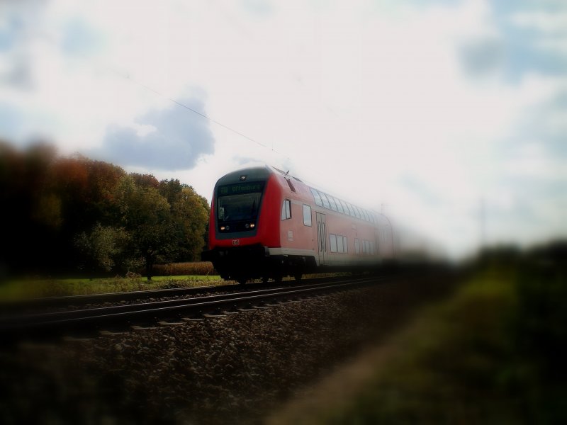 Mal ein Experiment.Dosto der DB Regio nach Offenburg.17.10.08