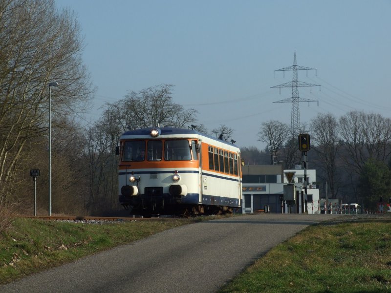 MAN Schienenbus der SWEG am 29.12.2008 beim ranigeren in Neckarbischofsheim Nord