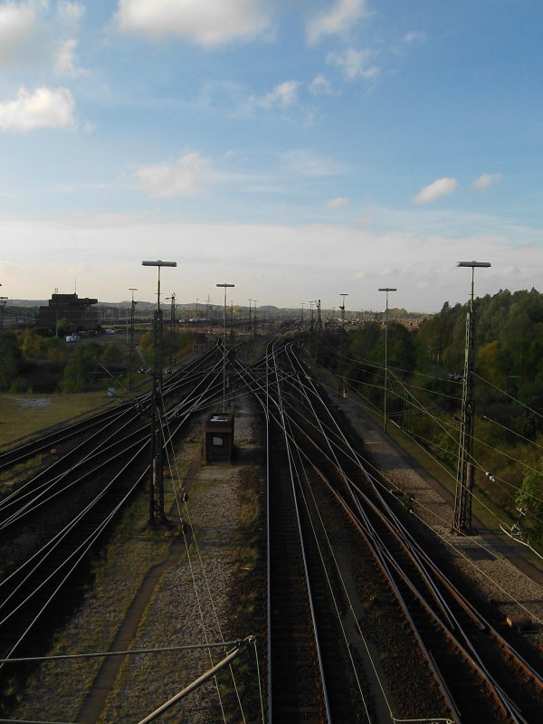 Maschen Rbf am 23.10.08 mit Blick Richtung Norden.