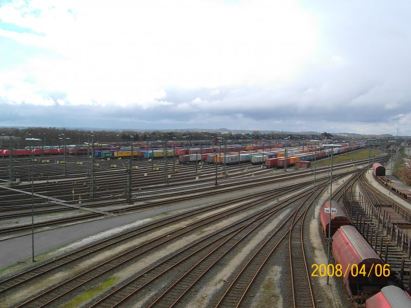 Maschen Rbf am06.04.08 mit Blick Richtung Norden.