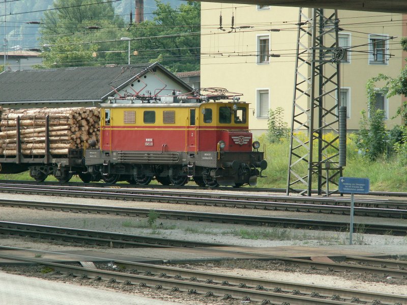MBS Oldtimer 1045.01(1927)mit einem Holztransport in Bludenz.12.08.09