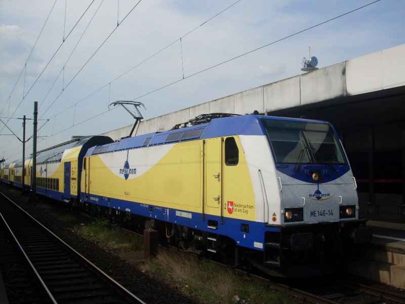 ME 146-14 mit einem Metronom von Uelzen nach Gttingen in Hannover