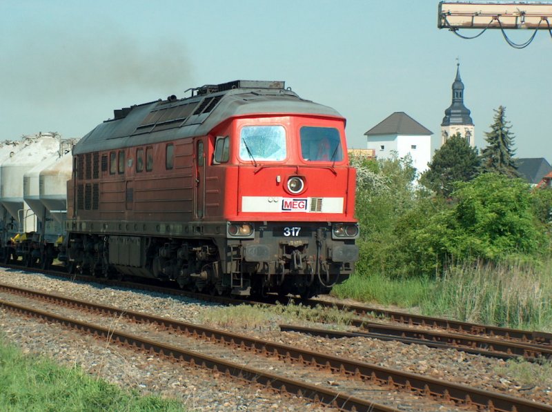MEG 317 im Bahnhof Laucha (Unstrut); 13.05.2008