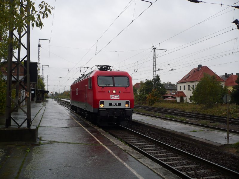 MEG 801 der Mitteldeutschen Eisenbahngesellschaft auf einer Leerfahrt im Bf Taucha (b Leipzig)
15.Oktober 2009