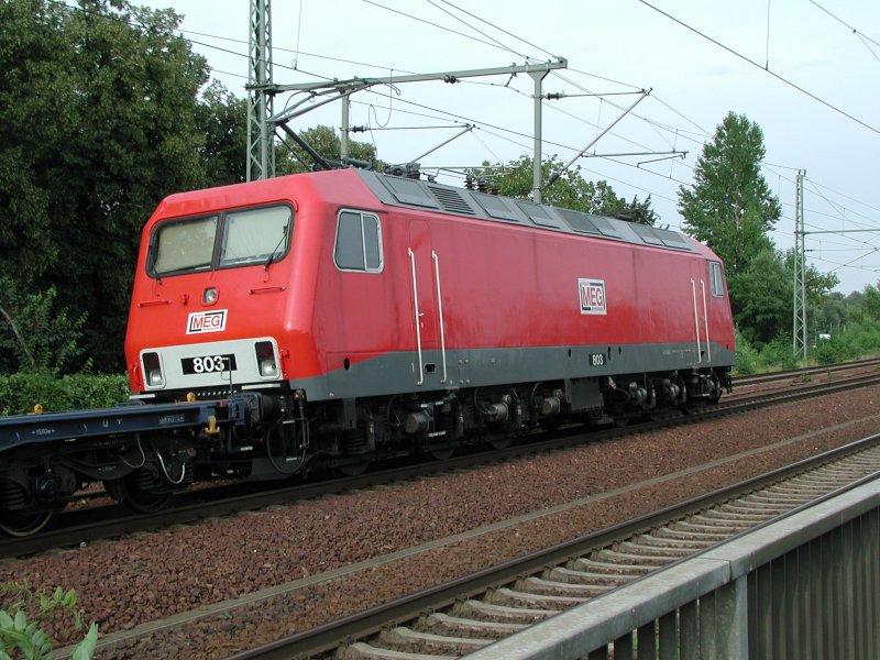 MEG 803 im Bahnhof Werder/Havel fotografiert am 26.07.07