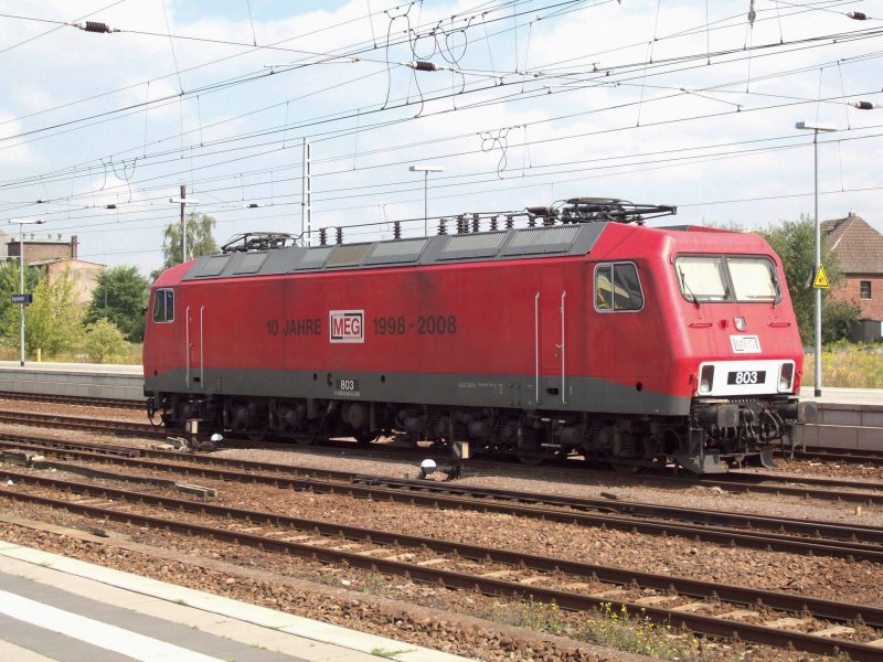 MEG 803 (ex DR 156 003) am 06.08.2009 in Angermnde