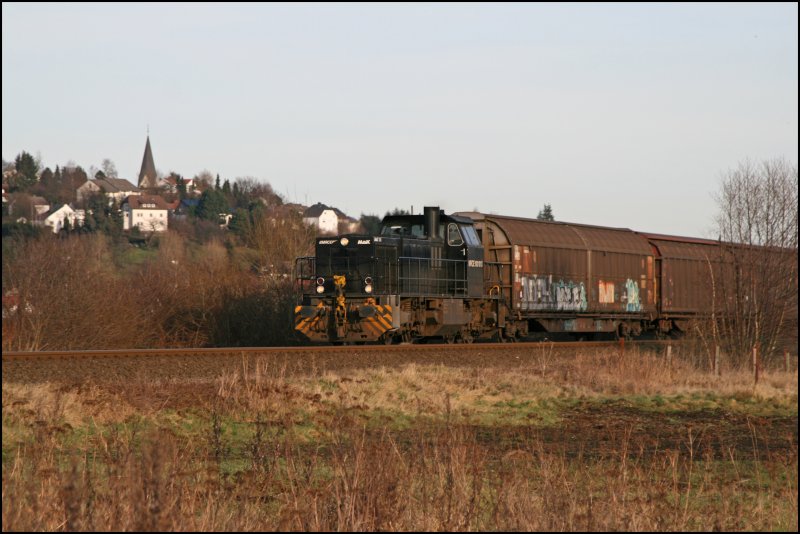 Mein Lieblingsdiesel ist hier bei Wickede (Ruhr) Richtung Schwerte unterwegs. (28.12.07)
