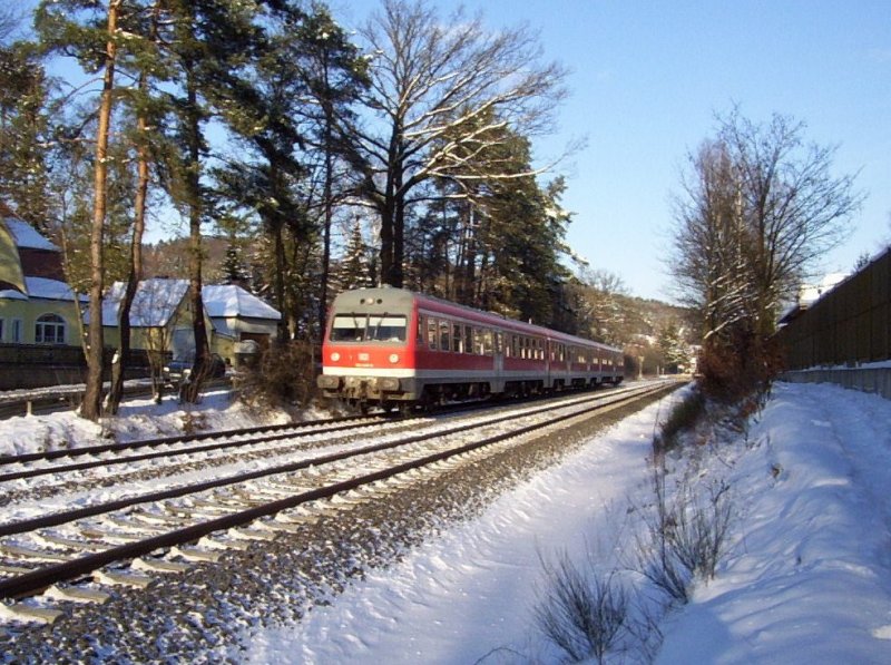 Meine 614 Abschiedsbilder: Hier ist ein 614 in R�ckersdorf zu sehen, aufgenommen am 26.01.2007.