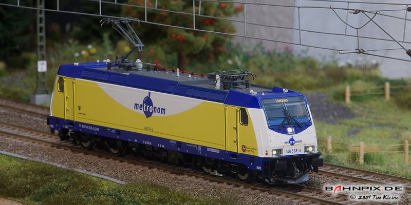 Metronom 146 538 als H0 Modell von Roco. Zugziel wurde gendert.