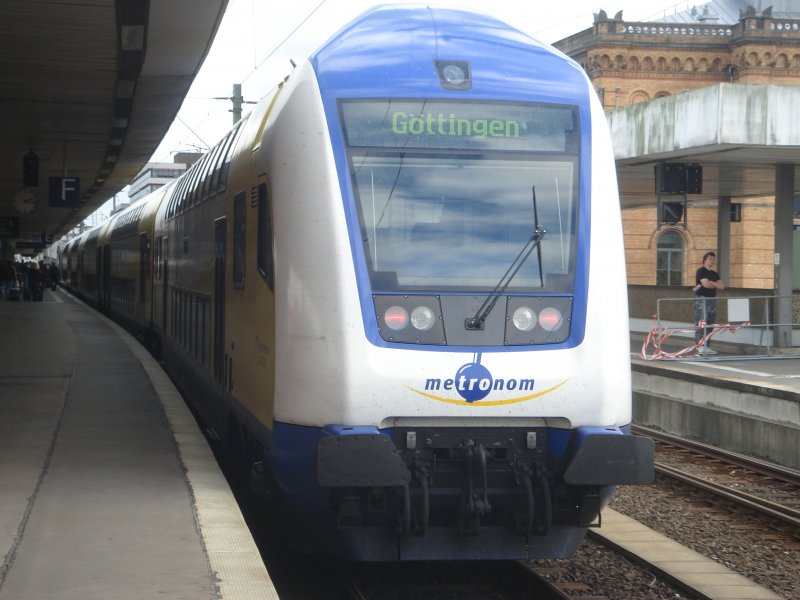 Metronom nach Gttingen im Bahnhof Hannover Hbf.