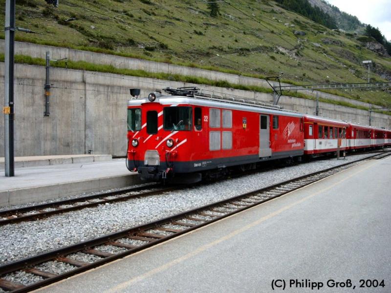 MGB Deh 4/4 Nr. 22 in Zermatt, Juli 2004