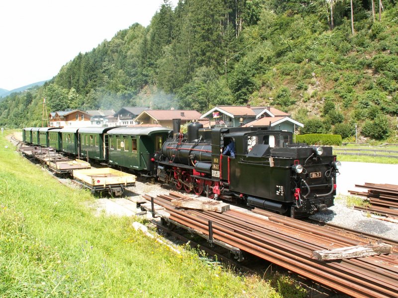 Mh 3 (399.03) mit Dampfsonderzug am 31.7.08 in Mittersill.