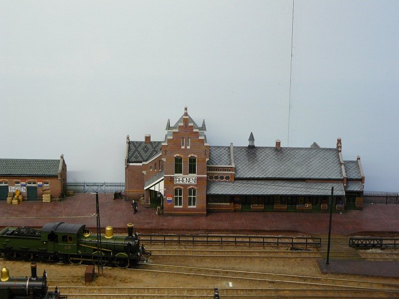 Modell Bahnhof Rhenen. Modellbahnausstellung in Rijswijk, Niederlande 29-11-2008.
