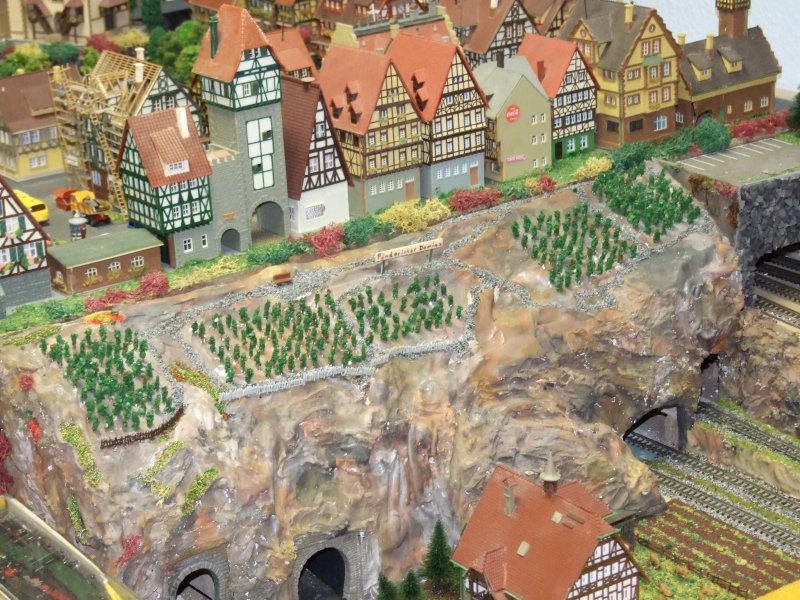 Modell eines Weinberges der Spur N