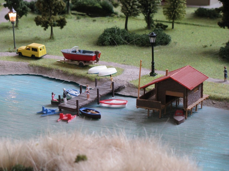 Modellbahn-Anlage der Schweriner Modellbahnfreunde bei einer Ausstellung im Technischen Landesmuseum Schwerin 15.02.2009