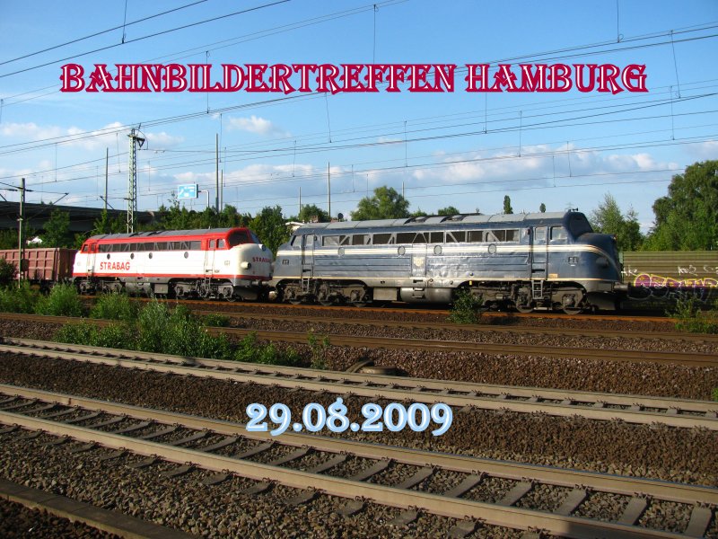 Morgen findet das Bahnbildertreffen in Hamburg statt. Ich wnsche allen Teilnehmern viel Spass und tolle Motive wie hier auf diesem Bild, das ich am 05.08.2009 in Hamburg-Harburg geschossen habe. Ich mach mich dann mal auf den Weg dorthin...