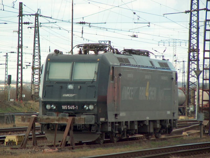 MRCE 185 545-1  Rail4Chem  in Grokorbetha; 16.02.2008