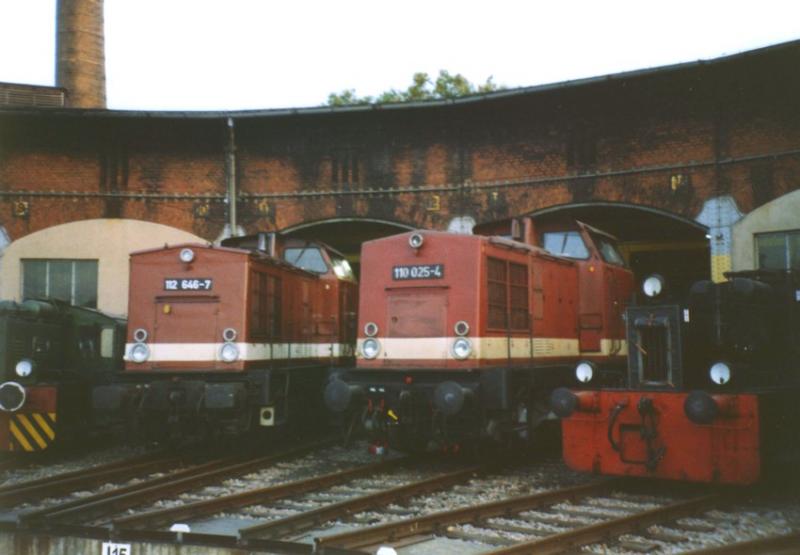 N4B, 112 646, 110 025 und 100 211 in Chemnitz Hilbersdorf beim friedlichen Zusammensein 23.08.03