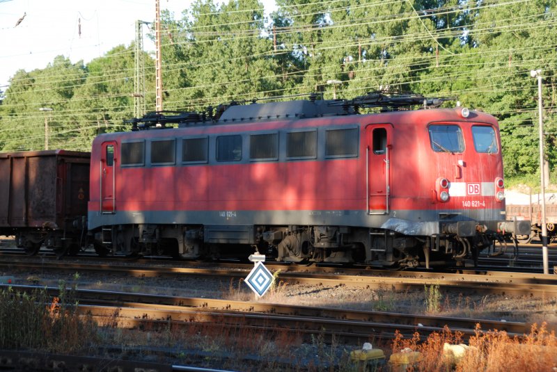 Nach ein bichen Sucherei war 140 621-4 im Bahnhof Bielefeld- Brackwede dann doch an der richtigen Stelle angelangt. Die Lok war am 29.05.09 auf Einzelfahrt aus westlicher Richtung gekommen, um einen Gterzug zu holen. Hrt sich einfach an; wars aber nicht, weil der gewnschte Schotterzug nicht da war wo er sein sollte... 