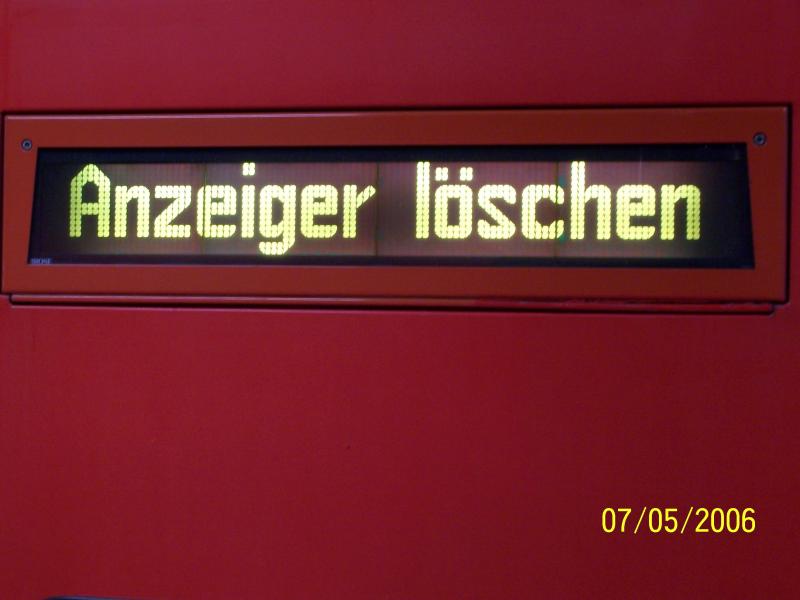 Nachdem der RE in Werder losgefahren war, wollte er pltzlich nach  Anzeiger lschen  fahren.