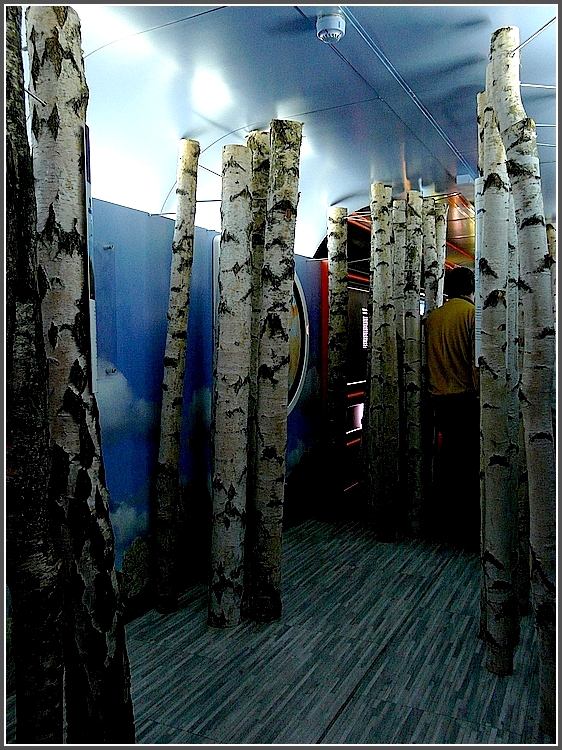 Nachhaltig + Effizient. Im Wagen 09 des SciencExpress wird nach einer Lsung gesucht, wie wir in Zukunft unseren Bedarf an Rohstoffen decken knnen, ohne das Antlitz der Erde zu zerstren. Jahrhunderte des ungebremsten Rohstoffverbrauchs neigen sich dem Ende. Doch was kommt nach Kohle und l? 22.06.09 (Jeanny)