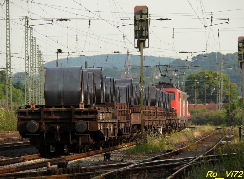 Nachschu von 140 774-1 und 140 850-9 mit Stahlrollen. Witten, 25.07.2008.