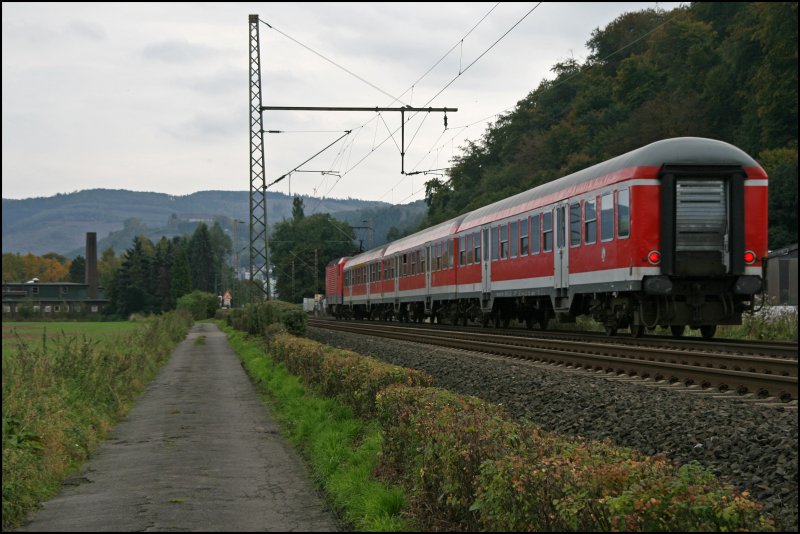 Nachschuss auf die RB91 (RB 39171)  RUHR-SIEG-BAHN  nach Siegen. Der Zeitweise Ausfall des Steuerwagens brachte auch ein bissel Abwechslung in das Betriebsgeschehen...

