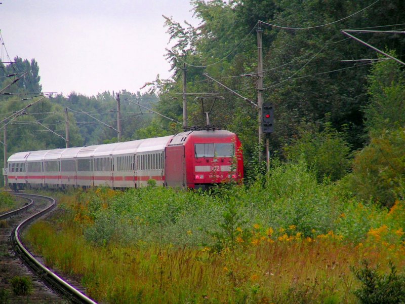  Nachschu  im HP Ltten-Klein auf IC 2239, welcher gerade von Warnemnde in Richtung Leipzig unterwegs ist; 070831