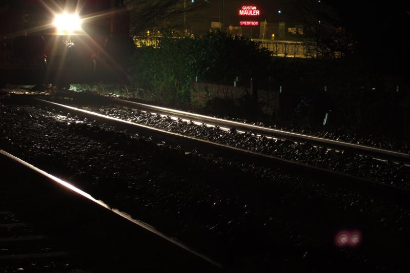 Nchtliche Bauarbeiten zwischen Remscheid HBF und Remscheid Lennep. Der Zugverkehr wurde wrend der Arbeien eingestellt. 
