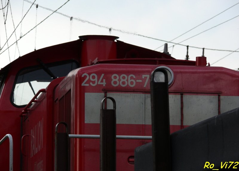 Nahaufnahme der 294 886-7. Witten, 10.06.2008.