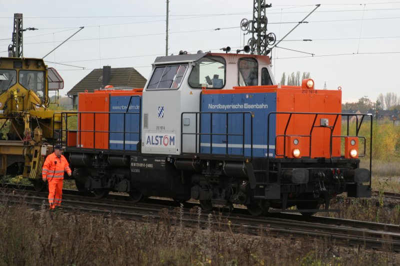 Nbe Lok 212 197 in Duisburg-Wedau