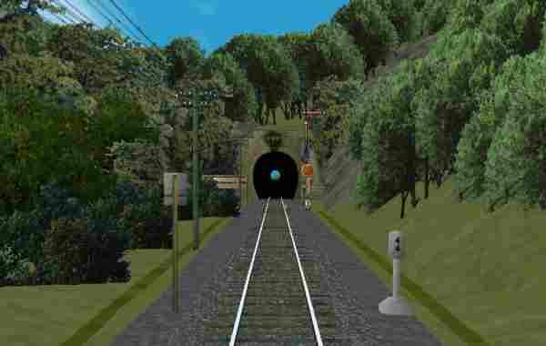 Neuer Kilometerstein vor Bf. Altenberg