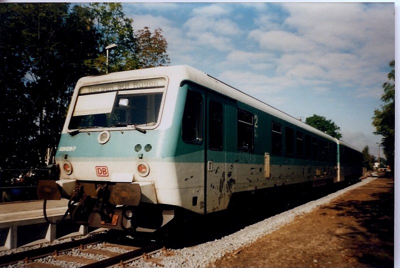 Neustrelitzer 628 639 im September 1998 in Lauterbach Mole.