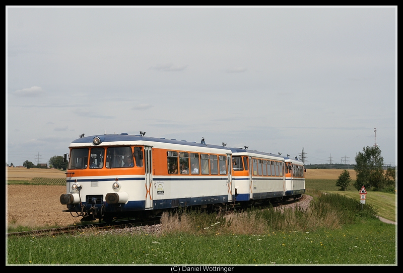 Noch 3 Zugfahrten... 31. Juli 2009, zwischen Hffenhardt und Siegelsbach.