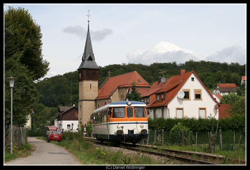 Noch acht Zugfahrten, dann herrscht hier Ruhe. 30. Juli 2009, Untergimpern.