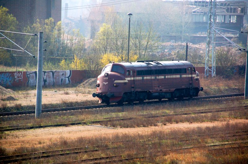 Nohab-Lok 1155 der Eichholz Eivel durchf�hrt am 07.04.09 solo den Rbf Halle(S) Richtung Berlin/Hannover.