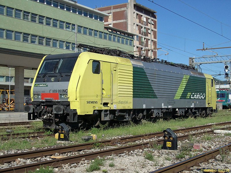 NordCargo E189 993NC (ES 64 F4-093) in Brescia on the 9th of August in 2008