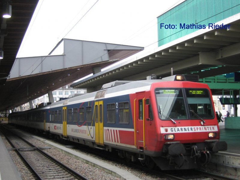 NPZ  Glarner- Sprinter  nach der Ankunft in Zrich am 25.01.08