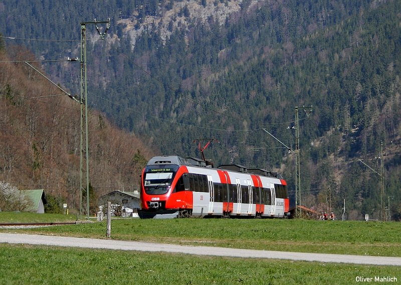 Nr.1) Freilassing - Berchtesgaden: BB- Talent  in Richtung Freilassing. Aufnahme bei Hallthurm, 12. April 2007.