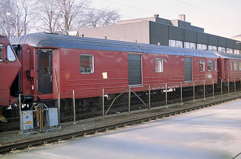 NSB Gepckwagen in Trondheim 22-04-1993.