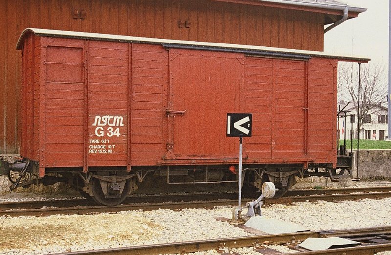NStCM - Gterwagen  G 34 .. Bild ab Dia von Juni 1985