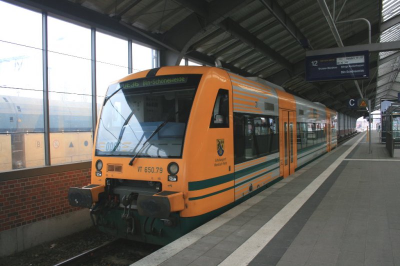 ODEG VT 650.79 am 02.02.2009 im Bahnhof Frankfurt/Oder Pbf.