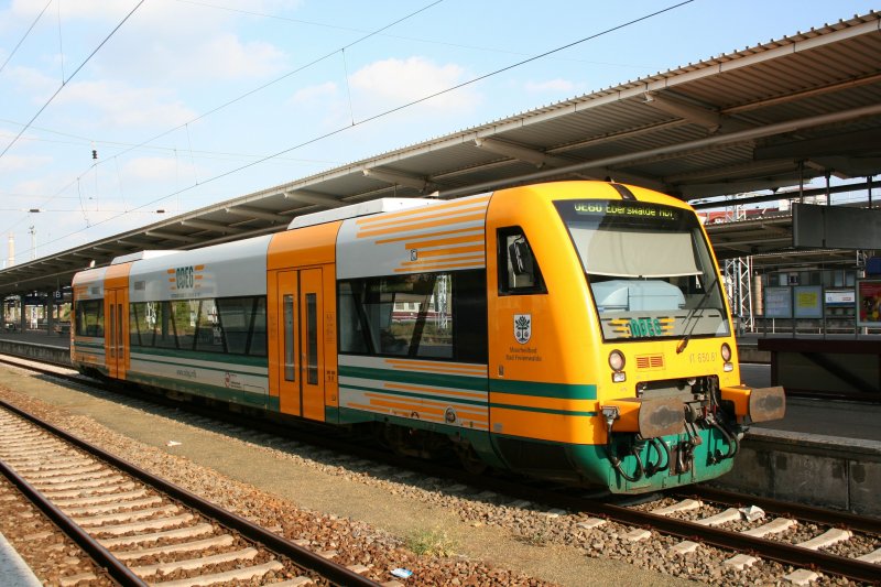 ODEG VT 650.81 steht am 28.9.2008 abfahrtsbereit nach Eberswalde in Berlin Lichtenberg.
