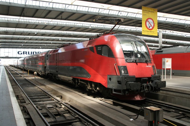 BB 1116 208-8 am 24. Juli 2009 in Mnchen HBf