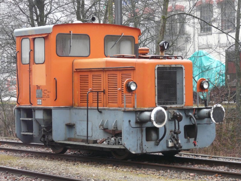 OeBB - Dieselrangierlok Em 2/2 1 im Bahnhof von Klus am 30.12.2007