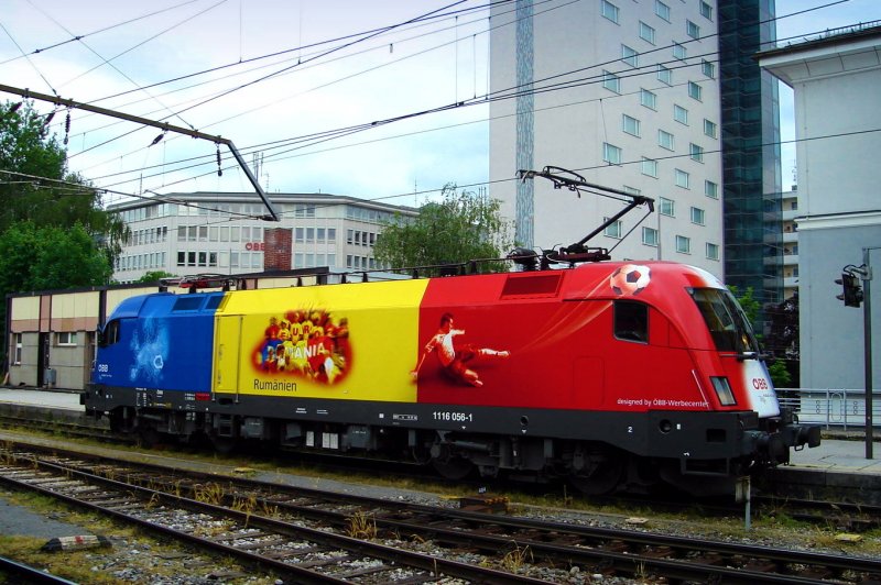 �BB-Euro-Lok Rum�nien Taurus 1116 in Salzburg Hauptbahnhof Mai 2008