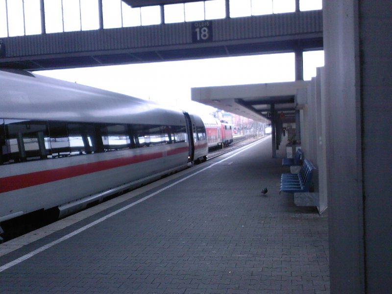 BB ICE-T (als Ersatz IC gefahren) von Mnchen ber Ingolstadt, Leipzig nach Berlin wo er vorzeitig endete. (Mnchen 31.10)